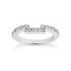 Ultra Thin 14K White Gold Diamond Unique Engagement Band 0.24ct 2mm -Fashion Accessories Shop 14k gold diamond unique engagement band 024ct p 23483 white 20220426