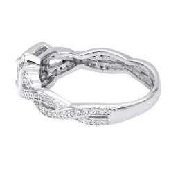 14K White Gold Diamond Unique Engagement Ring 0.75ct 4.3mm -Fashion Accessories Shop 14k gold diamond unique engagement ring 075ct p 23785 backwh