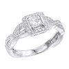 14K White Gold Diamond Unique Engagement Ring 0.75ct 4.3mm -Fashion Accessories Shop 14k gold diamond unique engagement ring 075ct p 23785 wh