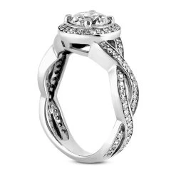 14K White Gold Diamond Unique Engagement Ring 0.86ct 5/16 In (8mm) -Fashion Accessories Shop 14k gold diamond unique engagement ring 086ct p 22443 back white 20220426