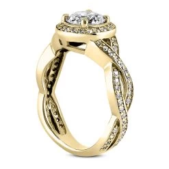 14K White Gold Diamond Unique Engagement Ring 0.86ct 5/16 In (8mm) -Fashion Accessories Shop 14k gold diamond unique engagement ring 086ct p 22443 back yellow 20220426