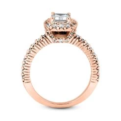 14K White Gold Diamond Unique Engagement Ring 1.13ct 2.4mm -Fashion Accessories Shop 14k gold diamond unique engagement ring 113ct p 24239 additional rose