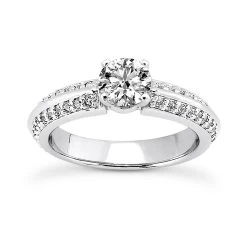 14K White Gold Diamond Unique Engagement Ring Set 1.29ct -Fashion Accessories Shop 14k gold diamond unique engagement ring set 129ct p 23752 back white 20220426