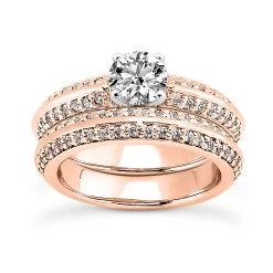 14K White Gold Diamond Unique Engagement Ring Set 1.29ct -Fashion Accessories Shop 14k gold diamond unique engagement ring set 129ct p 23752 rose 20220426