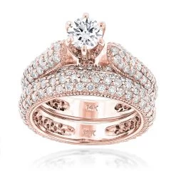 14K White Gold Diamond Unique Engagement Ring Set 2.45ct -Fashion Accessories Shop 14k gold diamond unique engagement ring set 245ct p 23809 ro