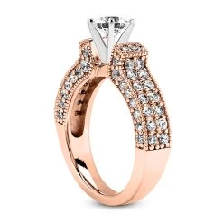 14K White Gold Diamond Unique Engagement Ring Set 2.57ct -Fashion Accessories Shop 14k gold diamond unique engagement ring set 257ct p 24206 additional rose