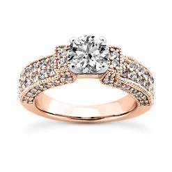 14K White Gold Diamond Unique Engagement Ring Set 2.57ct -Fashion Accessories Shop 14k gold diamond unique engagement ring set 257ct p 24206 back rose 20220426