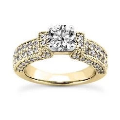 14K White Gold Diamond Unique Engagement Ring Set 2.57ct -Fashion Accessories Shop 14k gold diamond unique engagement ring set 257ct p 24206 back yellow 20220426