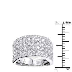 14K White Gold Diamond Wedding Band Or Cocktail Ring For Women 3ct By Luxurman -Fashion Accessories Shop 14k gold diamond wedding band or cocktail ring for women 3ct by luxurman rulerwh