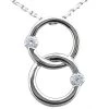 14K White Gold Double Circle Diamond Pendant 0.30ct -Fashion Accessories Shop 14k gold double circle diamond pendant 030ct p 27279 white 20220426