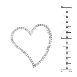 14K White Gold Floating Diamond Heart Pendant 1.25ct -Fashion Accessories Shop 14k gold floating diamond heart pendant 146ct p 5921 rulerwh