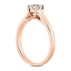 14K White Gold Four-Prong Solitaire Engagement Ring 0.23ct -Fashion Accessories Shop 14k gold four prong solitaire engagement ring 023ct p 23223 back rose 20220426