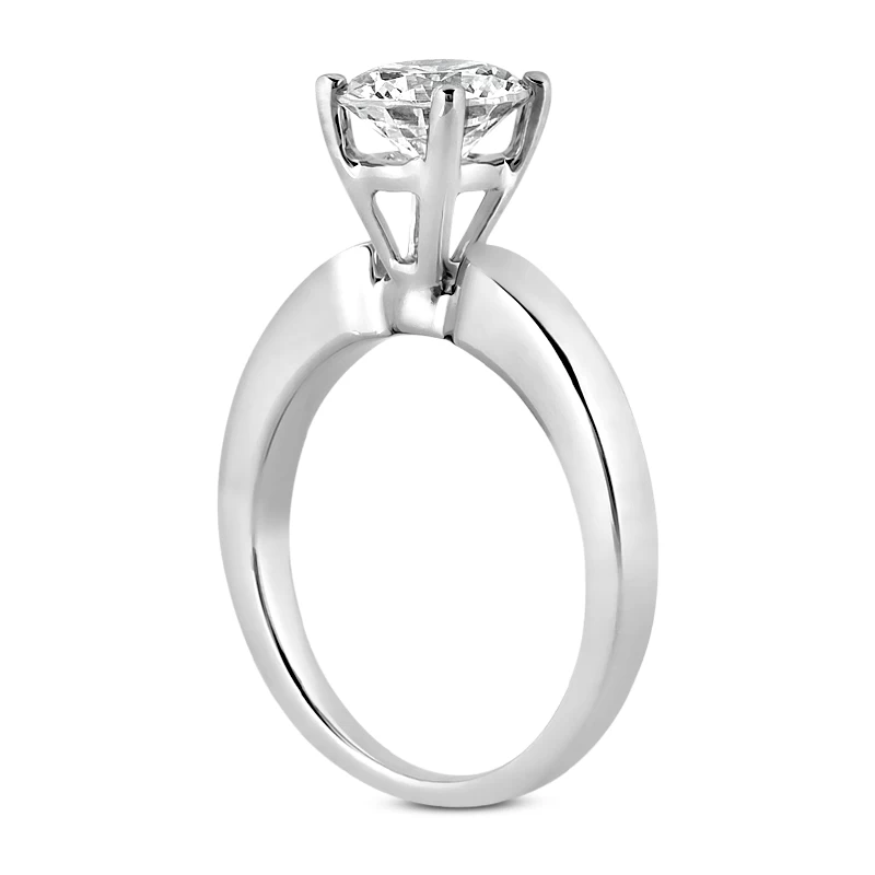 14K White Gold Four-Prong Solitaire Engagement Ring 0.40ct 2.03mm 6 14K White Gold Four-Prong Solitaire Engagement Ring 0.40ct 2.03mm - Image 4