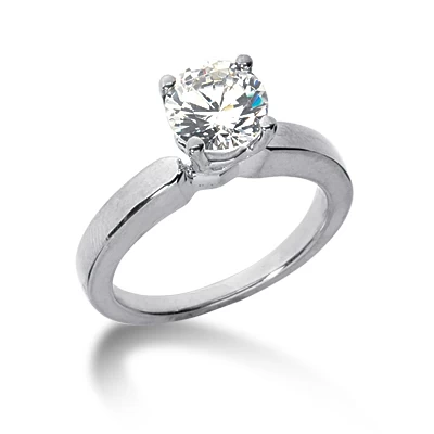 14K White Gold Four-Prong Solitaire Engagement Ring 0.40ct 2.03mm 3 14K White Gold Four-Prong Solitaire Engagement Ring 0.40ct 2.03mm