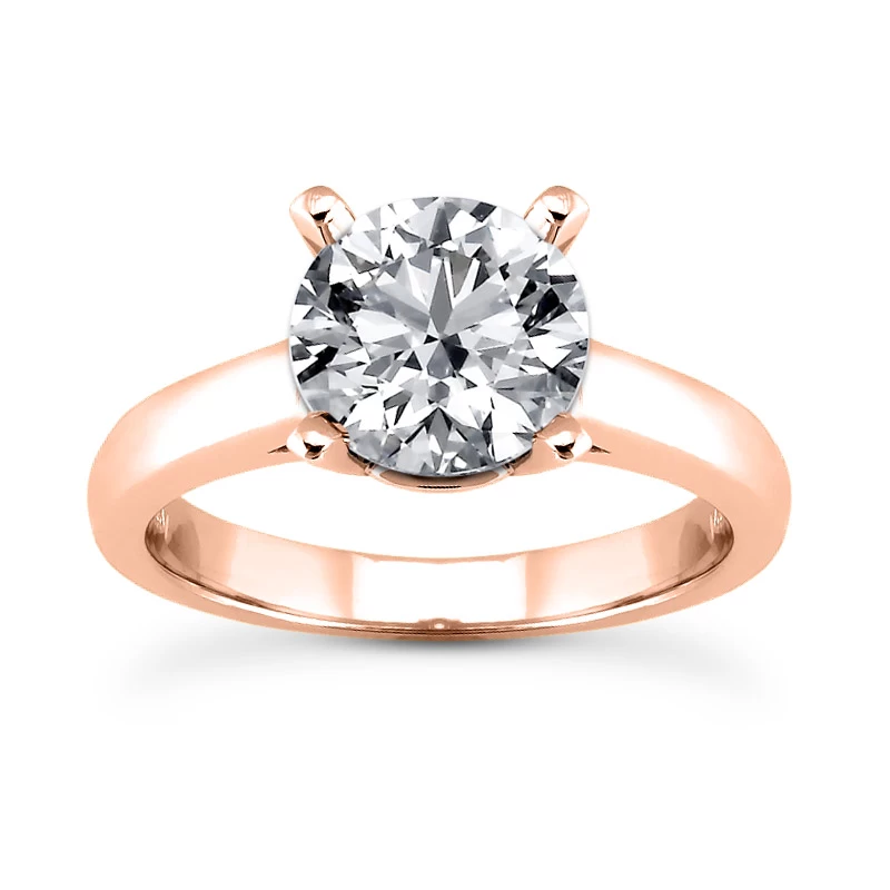 14K White Gold Four-Prong Solitaire Engagement Ring 0.50ct 2.35mm 5 14K White Gold Four-Prong Solitaire Engagement Ring 0.50ct 2.35mm - Image 3