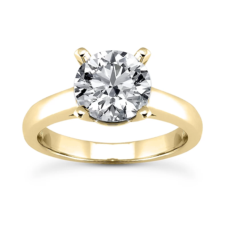14K White Gold Four-Prong Solitaire Engagement Ring 0.50ct 2.35mm 4 14K White Gold Four-Prong Solitaire Engagement Ring 0.50ct 2.35mm - Image 2