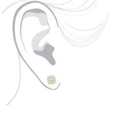 14K Yellow Gold Halo Round Stud Diamond Earrings 0.6ct Clusters 12 14K Yellow Gold Halo Round Stud Diamond Earrings 0.6ct Clusters -Fashion Accessories Shop 14k gold halo round stud diamond earrings 065ct bodye