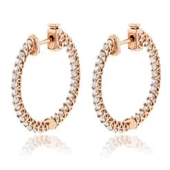 14K Yellow Gold Inside Out Diamond Hoop Earrings 1.85ct -Fashion Accessories Shop 14k gold inside out diamond hoop earrings 185ct p 6267 ro