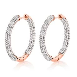14K White Gold Inside Out Diamond Hoop Earrings 2 Carats -Fashion Accessories Shop 14k gold inside out diamond hoop earrings 263ct p 6143 ro