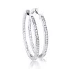 14K White Gold Inside Out Diamond Hoop Earrings 4.6ct -Fashion Accessories Shop 14k gold inside out diamond hoop earrings 36ct 1