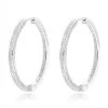 14K White Gold Inside Out Diamond Hoop Earrings For Women 1 Carat By Luxurman -Fashion Accessories Shop 14k gold inside out diamond hoop earrings for women 1 carat by luxurman mainwh