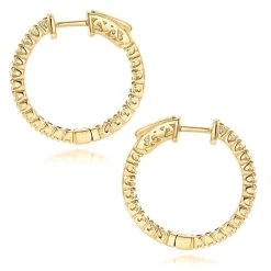 14K Yellow Gold Inside Out Yellow Diamond Hoop Earrings 1.33ct By Luxurman -Fashion Accessories Shop 14k gold inside out yellow diamond hoop earrings 133ct by luxurman backye