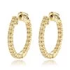 14K Yellow Gold Inside Out Yellow Diamond Hoop Earrings 1.33ct By Luxurman -Fashion Accessories Shop 14k gold inside out yellow diamond hoop earrings 133ct by luxurman mainye
