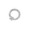 14K White Gold Ladies Circle Diamond Necklace 0.68ct