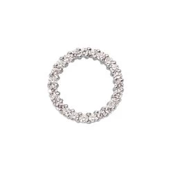 14K White Gold Ladies Circle Diamond Pendant 0.46ct