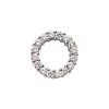 14K White Gold Ladies Circle Diamond Pendant 0.80ct 15mm