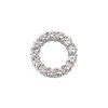 14K White Gold Ladies Circle Diamond Pendant 0.91ct