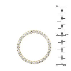 14K Yellow Gold Ladies Circle Diamond Pendant 1.80ct -Fashion Accessories Shop 14k gold ladies circle diamond pendant 180ct p 28226 rulerye