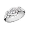 Thin 14K White Gold Ladies Diamond Ring 1.30ct