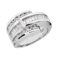 14K White Gold Ladies Diamond Ring 1.53ct