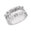 14K White Gold Ladies Diamond Ring 1.95ct 9.8mm