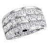 14K White Gold Ladies Diamond Ring 3.72ct