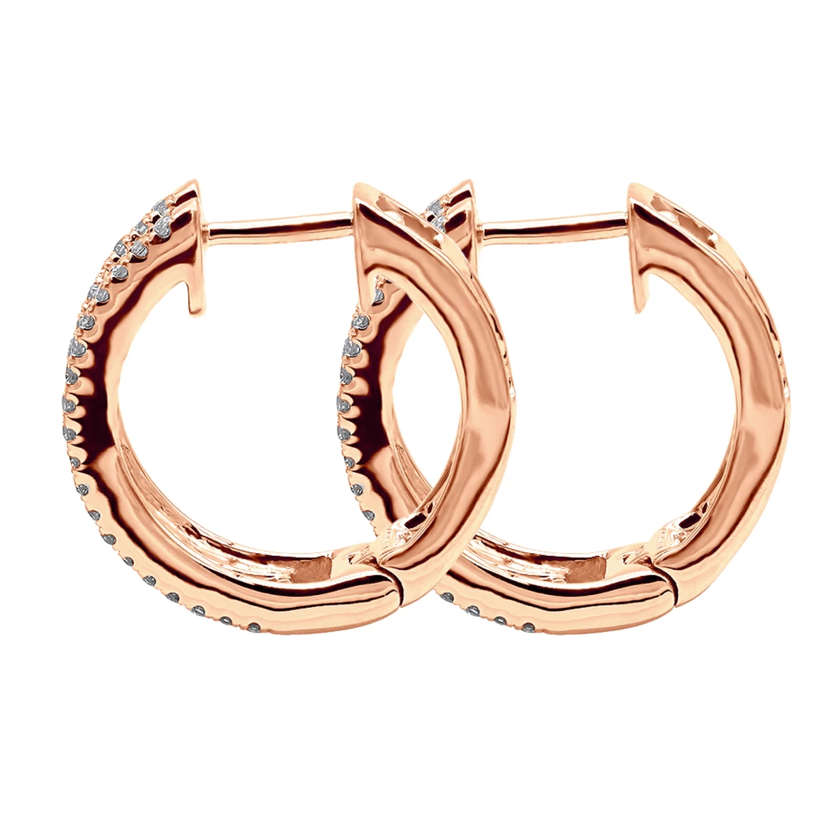 14K White Gold Natural Blue Sapphire And Diamond Huggie Earrings For Women 1ct 8 14K White Gold Natural Blue Sapphire And Diamond Huggie Earrings For Women 1ct - Image 6