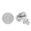 14K White Gold Pave Diamond Earrings For Men & Women 3/4ct Studs Real Diamonds -Fashion Accessories Shop 14k gold pave diamond earrings for men women 34ct studs real diamonds mainwh