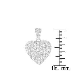 14K White Gold Pave Diamond Heart Pendant 2ct -Fashion Accessories Shop 14k gold pave diamond heart pendant 2ct p 27684 rulerwh