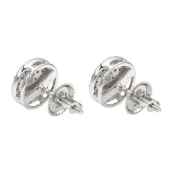 14K White Gold Pave Round Diamond Stud Earrings 0.35ct By Luxurman -Fashion Accessories Shop 14k gold pave round diamond stud earrings 035ct by luxurman backwh