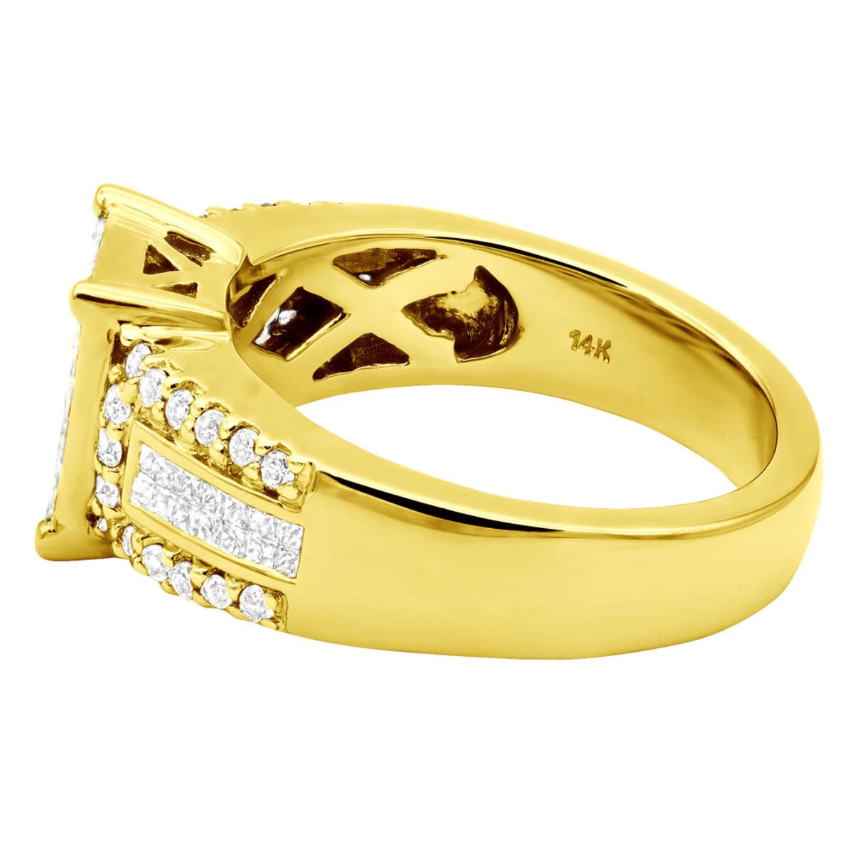 14K Yellow Gold Pre-Set Diamond Engagement Ring 1.45ct 7 14K Yellow Gold Pre-Set Diamond Engagement Ring 1.45ct - Image 5