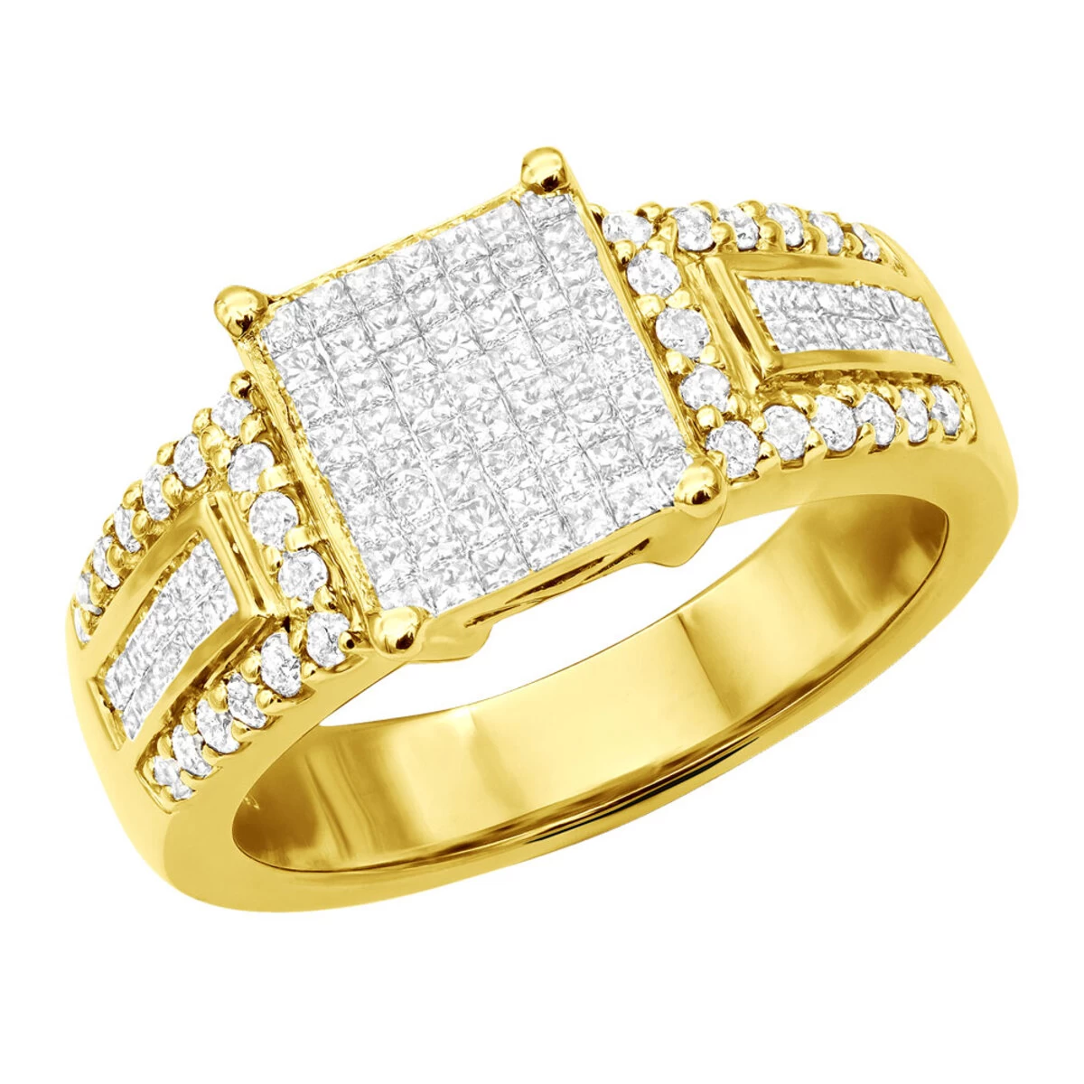 14K Yellow Gold Pre-Set Diamond Engagement Ring 1.45ct 3 14K Yellow Gold Pre-Set Diamond Engagement Ring 1.45ct