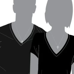 14K White Gold Princess Cut Diamond Cross Necklace 0.7ct -Fashion Accessories Shop 14k gold princess cut diamond cross necklace 060ct p 26539 bodwh