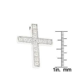 14K White Gold Princess Cut Diamond Cross Necklace 2.55ct -Fashion Accessories Shop 14k gold princess cut diamond cross necklace 255ct p 26540 rulerwh