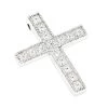 14K White Gold Princess Cut Diamond Cross Necklace 2.55ct