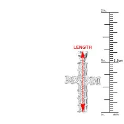 14K White Gold Princess Cut Diamond Cross Pendant 2.20ct -Fashion Accessories Shop 14k gold princess cut diamond cross pendant 220ct p 26518 rulerwh