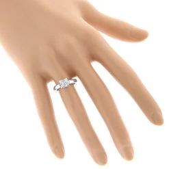14K White Gold Solitaire Princess Cut Diamond Engagement Ring 1 Carat -Fashion Accessories Shop 14k gold princess cut diamond engagement ring 1 carat bodwh