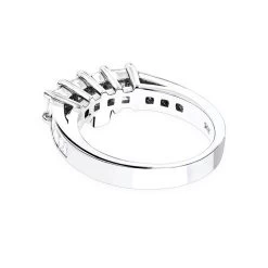 14K White Gold Princess Cut Diamond Wedding Band For Women 1.85ct -Fashion Accessories Shop 14k gold princess cut diamond wedding band for women 185ct backwh