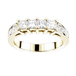 14K White Gold Princess Cut Diamond Wedding Band For Women 1.85ct -Fashion Accessories Shop 14k gold princess cut diamond wedding band for women 185ct ye