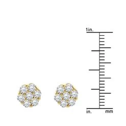 14K White Gold Prong Round Diamond Clusters Earrings 1ct Studs -Fashion Accessories Shop 14k gold prong round diamond clusters earrings 100ct p 5812 rulerye